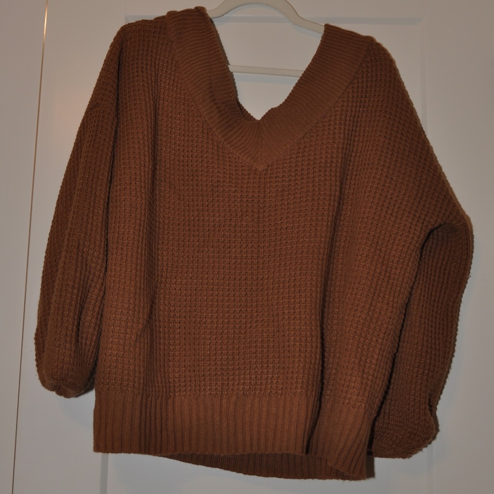 Chesnut Off the Shoulder Sweater